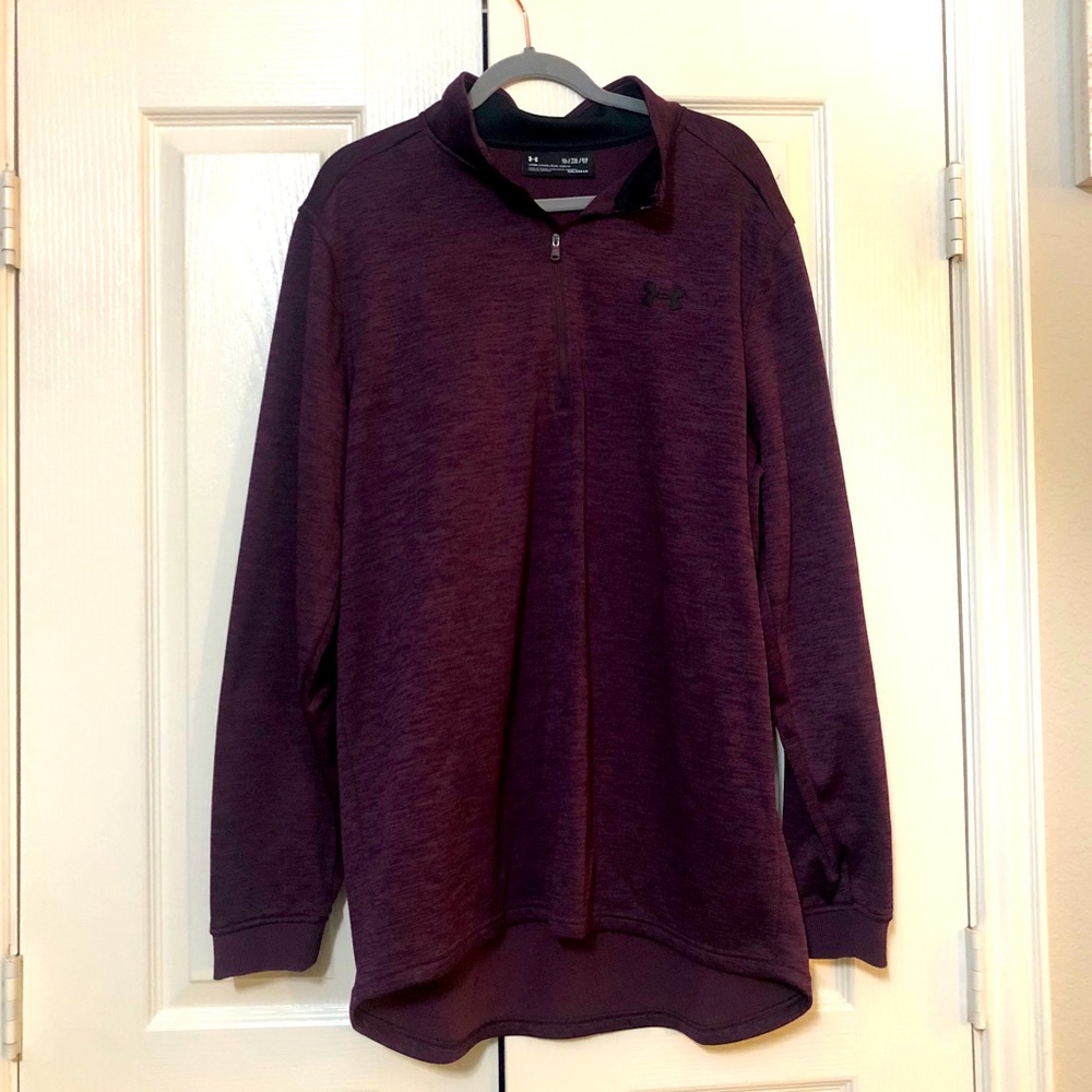 Under Armour fleece 1/4 zip pullover maroon in XL